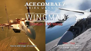 [Ace Combat 7 X Project Wingman] Crimson 1 VS Mimic (Rage & Scream).