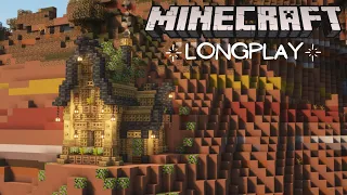 Minecraft Relaxing Longplay - Mesa Cliffside House, Peaceful 1.18 Adventure (No Commentary)