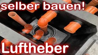 Luftheber selber bauen DIY Airlift selber bauen Low Budget Koiteich Pumpe 40.000 Liter Mammut Pumpe