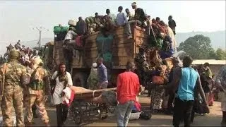 Chadians in the Central African try to flee