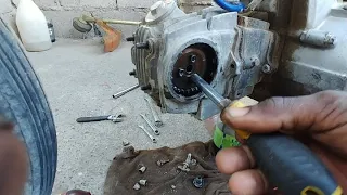 Comment démonter tête cylindre moto 110-_-_-How to remove cylinder head of moto 110