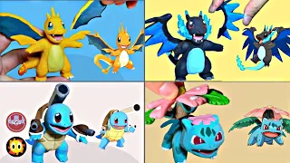 GEN 1 mega initials pokemon fusion Figures Making - Charmander Bulbasaur Squirtle @Digipoke Draw