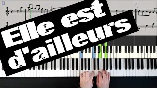 Elle est d'ailleurs (P. Bachelet) piano