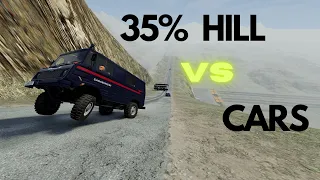 Relaxing video of cars climbing a 35% hill - Satisfying and ASMR