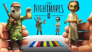 How to make Little Nightmares with clay | Sculpting HUNTER and TEACHER with Horror Maker