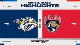 NHL Highlights | Predators vs. Panthers - March 2, 2023