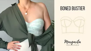 Bustier Sewing Tutorial | How to sew bustier with foam cups | Sewing Tutorial + PDF Pattern