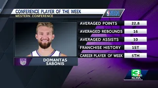 Domantas Sabonis named Western Conference Player of the Week, again
