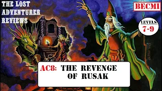 A Review of AC8: The Revenge of Rusak. A BECMI Dungeons and Dragons module Review #06