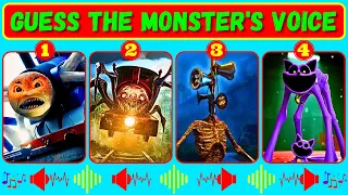 Guess Monster Voice Spider Thomas, Choo Choo Charles, Siren Head, CatNap Coffin Dance