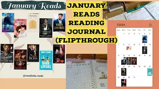 January Reads Reading Journal (flipthrough) #januaryreads #monthlyrecap #readingjournal