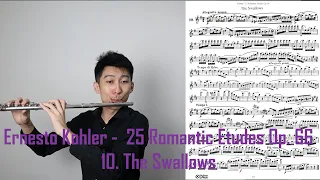 E. Kohler - 25 Romantic Etudes Op. 66 10. The Swallows