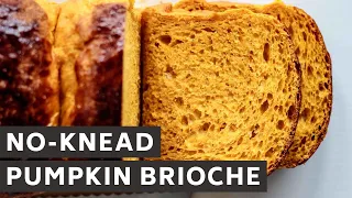 Pumpkin Brioche Bread - NO NEED TO KNEAD!