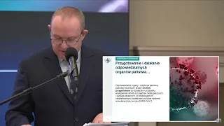 Konferencja prasowa NIK. Wyniki kontroli dotyczącej przebiegu pandemii COVID-19