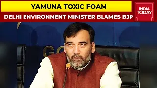 Yamuna Toxic Foam: Delhi Environment Minister Blames BJP For Filthy Froth | Breaking News