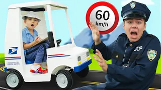 Mia works as a postman and delivers letters Funny video Compilation for kids