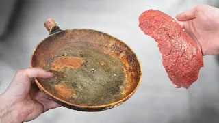 Restoring Cast Iron Pan Found from Dumpster