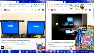 X4 Windows XP Vs Windws Vista Vs X2 Windows 7 Vs Windows 8 Restart Test