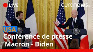 En direct | Ukraine, climat, commerce... la conférence de presse Biden-Macron