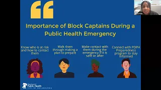 Block Captains Preparedness Meeting September 22, 2022