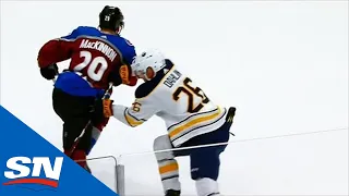 Nathan MacKinnon Gets Up, Dekes Around Rasmus Dahlin To Score Short Side