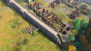 Age of Empires 4 - 4v4 DEFENDING AGAINST THE RAID | Multiplayer Gameplay