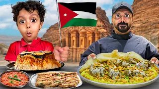 تجربة أشهر الاكلات الاردنية 🇯🇴 (( لايفوتكم فيصل الاسطورة👑 صدمني 🤯))