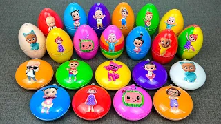 Washing Up Pinkfong, Cocomelon,Rainbow Dinosaur Eggs with CLAY ! Satisfying ASMR Videos