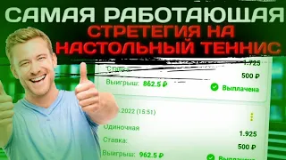 САМАЯ РАБОТАЮЩАЯ И ПРИБЫЛЬНАЯ СТРАТЕГИЯ НА НАСТОЛЬНЫЙ ТЕННИС