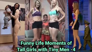 Funny Life Moments of Tall Girls with Tiny Men - 4 | tall woman short man | tall girl lift carry