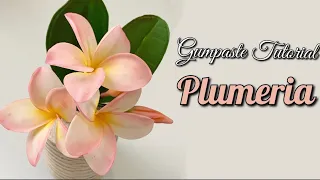 sugar Plumeria/ Temple Flower / frangipani flower gumpaste tutorial