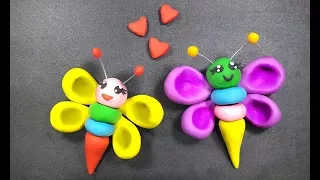 Butterfly Polymer Clay Toys Making | How To Make Butterfly From Clay | Clay Toys Making For Children