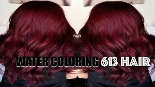 HOW TO: WATERCOLOR 613 HAIR CHERRY RED |  MAKING FRONTAL WIG STEP BY STEP