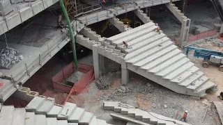 Arena Mrv 7/8 Concreto no piso das cabines de TVs/ Arquibancada evoluindo/ Campo/ túnel/ 19/04/2022