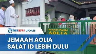 "LEBARAN DULUAN", Ratusan Jemaah Aolia Gunung Kidul Laksanakan Salat Id, Kamis 20 April 2023