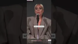 Lady Gaga's Emotional Speech on Surviving Sexual Assault and Mental Health #ladygaga