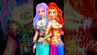 Frozen: Elsa Anna Glow Up Rainbow Girl - Disney Princesses Transformation