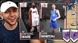 PINK DIAMOND DIRK + DWYANE WADE GAMEPLAY! GOATED STATS! NBA 2K19 MyTeam