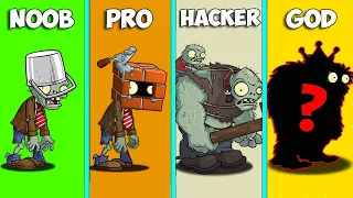 All PEA Plants Vs Team NOOB - PRO - GOD Zombie - Who Will Win? - PvZ 2 Challenge!