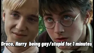 Draco/Harry being gay for 1 minutes