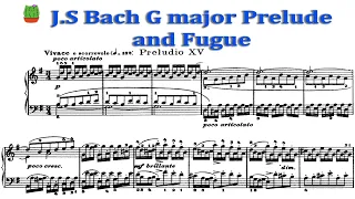 J.S Bach G major Prelude and Fugue from WTC Book 2, BWV 884