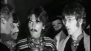 John Lennon and George Harrison on Brian Epstein's death