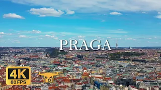 🇨🇿 Prague, Czech Republic Walking Flying with Drone Relaxing - 4K ULTRA HD 60 FPS