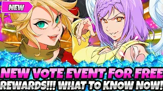 *NEW VOTE EVENT FOR FREE REWARDS!* HOW TO GET THEM & EVERYTHING YOU NEED TO KNOW! (7DS Grand Cross)