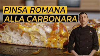 Come fare la PINSA ROMANA alla CARBONARA! (in 4K)