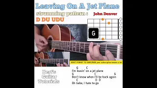 Leaving On A Jet Plane - John Denver guitar chords w/ lyrics & strumming tutorial ver. 2 FULL