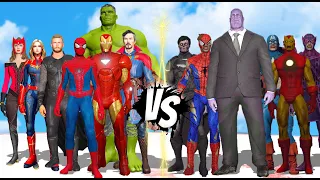 Mr Thanos RAISE His Zombie Walker Avengers VS AVENGERS 2012 - GTA 5 EPIC BATTLE