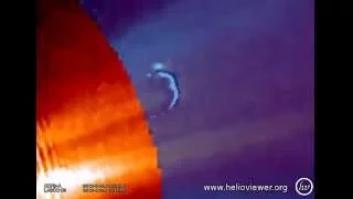 UFO SLOW MOTION LEAVING LASCO C3, COR2-A (2012-04-18 21:30:05 - 2012-05-16 13:54:06 UTC)