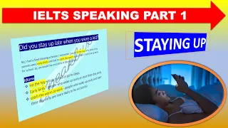 IELTS Speaking Part 1 | staying up part 1 | intro questions on Art | introductory topic #ielts