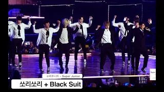 슈퍼주니어 - Super Junior[4K 직캠]쏘리쏘리 + Black Suit@180224 락뮤직